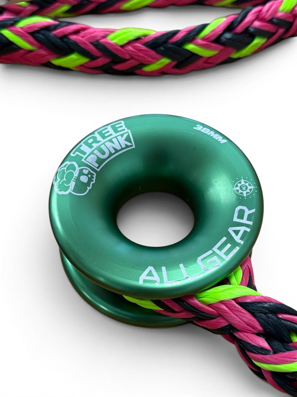 Sterling Streaked Hollow Braid Ultra Sling 19,1 mm med ALLGEAR Tree Punk-ring