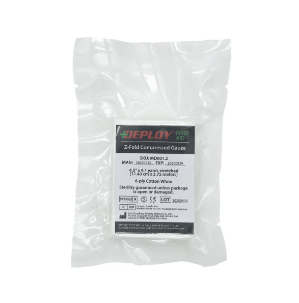 DEPLOY First Aid Z-Fold Compressed Gauze