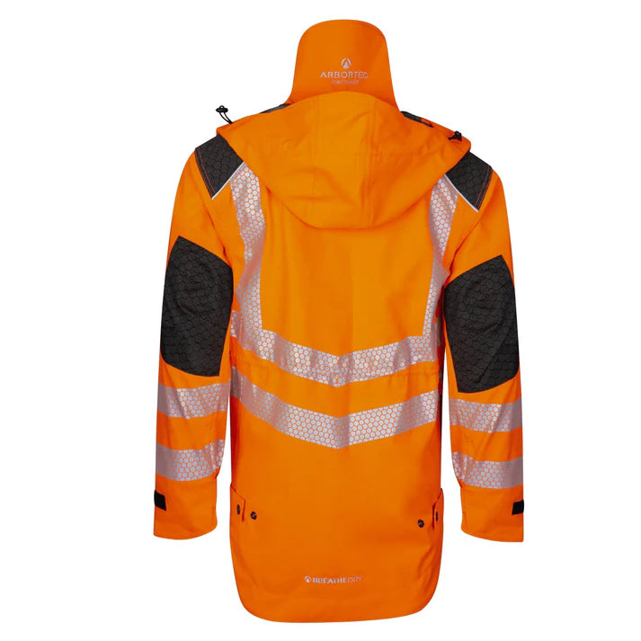 Arbortec Heavy Duty Full Zip Waterproof Jacket – Hi-Vis Orange