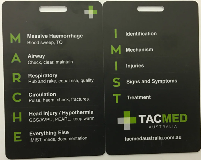TacMed Reference & Casualty Cards