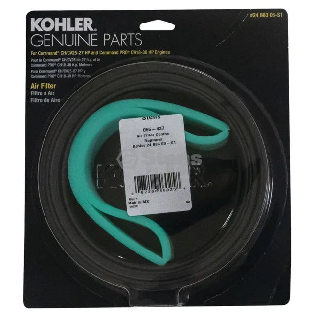 Luftfilter Kohler til Lucas Mill, komplett